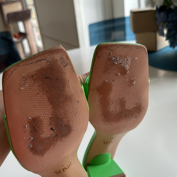 Zara green leather sandals, size 37 (6,5) - Picture 4 of 8